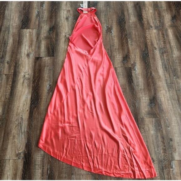 Retrofete Sabrina Dress in Coral Size XS Halter Open Back NWT Maxi Sleeveless - Picture 8 of 14